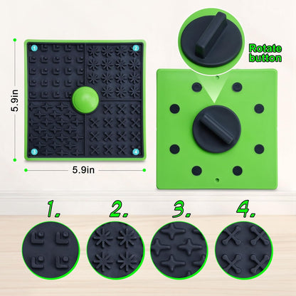 Lick Mat for Dogs Crate, Lick Mat for Dog, Dog Peanut Butter Lick Pads, Crate Training Aids for Puppies Slow Food Licking Pad(1 Pack, Orange)