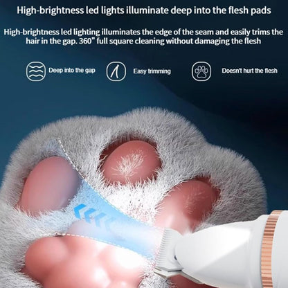 Dog Grooming Kit 2 In1, Electric Pet Clippers and Nail Grinder with LED Light, Rechargeable Paw Trimmers for Dog's Feet Device, Low Vibrations and Quiet Operations Design, Pet Supplies