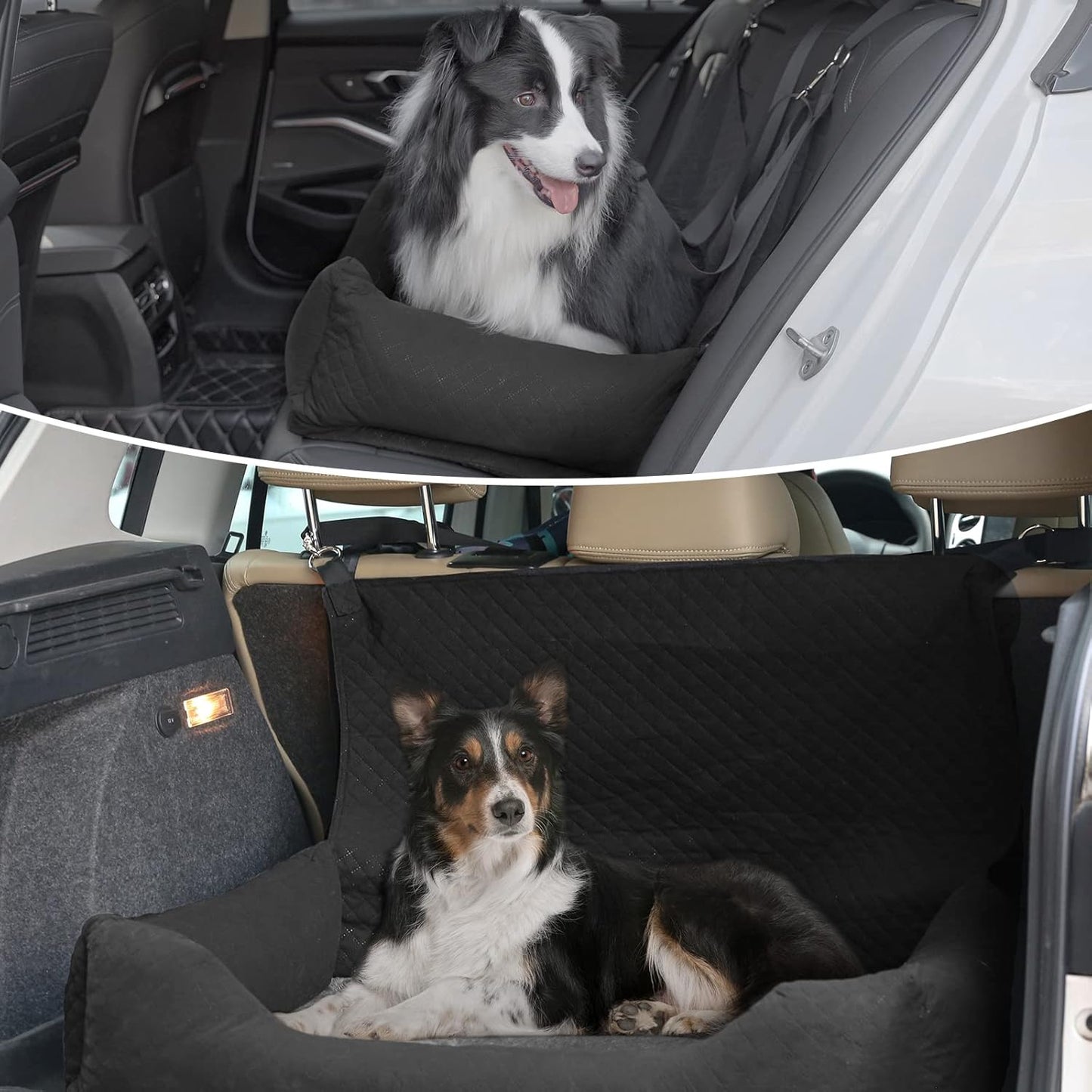 Dog Car Seat for Medium Large, Safe and Comfortable Dog Car Bed Medium Under 60lbs, Multipurpose Design Washable with Non-Slip Base