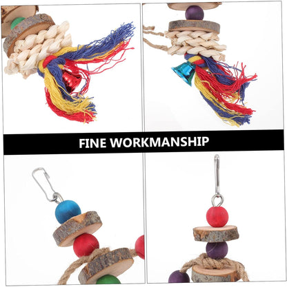 2pcs Wooden Parrot Chewing Toys Bird Nibbling Plaything for Cage Essential Pet Supplies for Healthy Activity Fun Portable Chew Toy for Birds