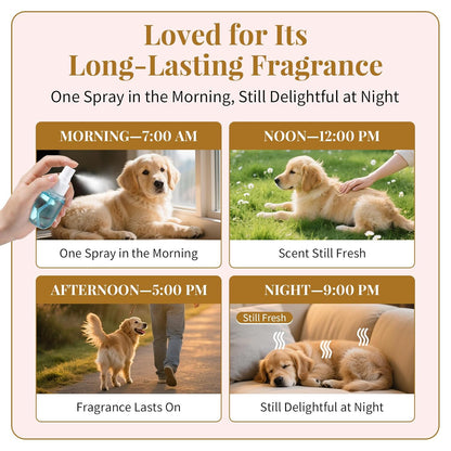 Dog Cologne & Pet Perfume Gift Set – 5 Long Lasting Scents for Dogs & Cats – Natural, Alcohol-Free Pet Fragrance – Safe Deodorizing Grooming Mist for Puppies & Kittens