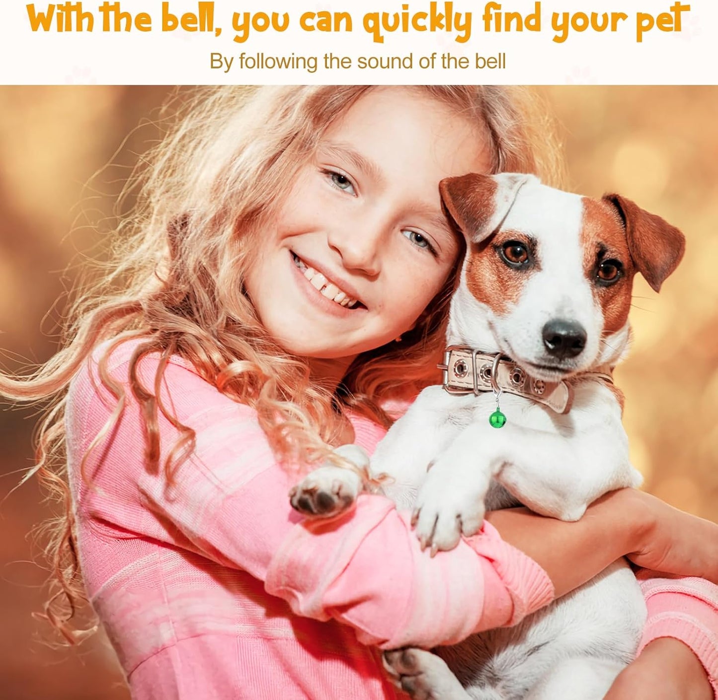 Cat Collar Bell Pet Bells for Cat Dog Collar, 9 Pack Small Dog Puppy Pet Bells for Collars with 1Pack Keychain