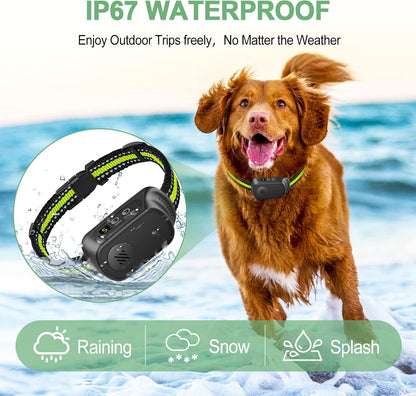 Rechargeable Dog Bark Collar with Beep Vibration and Shock,Anti Barking Collar for Small Medium Large Dogs, Humane Dog Training Device with 5 Adjustable Sensitivity Levels