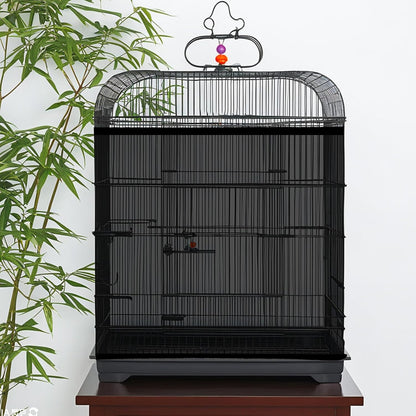 Large Bird Cage Seed Catcher 31 x 118 inches Adjustable Soft Airy Skirt Guard Birdcage Nylon Mesh Net, Birdcage Cover Skirt Seed Guard for Parrot Parakeet Macaw Round Square Cages