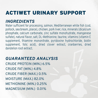 Forza10 - Cat Food, Urinary Tract Wet Cat Food, Non GMO, Vet-Approved UTI Support with Salmon Flavor, Made in Italy (3.5 oz, 32 Pack)