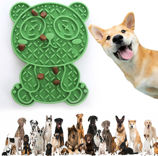 Panda-Shaped Cat & Dog Lick Mat, Non-Slip Suction Cups, Slow Feeders, Reduces Boredom, Promotes Dental Health, Easy to Clean