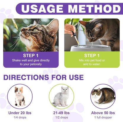 Cat Melatonin, Melatonin for Cats, Cat Tranquilizer to Anxiety Relief for Feline and Stressful Emotions in Kitten, Cats Sleep Aid to Promote Relaxation and Entry into Sleep in Kitten