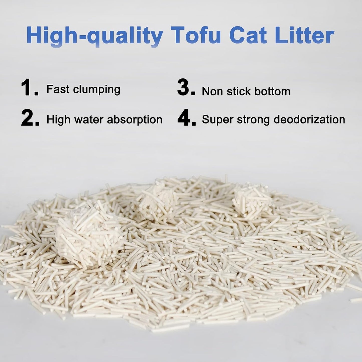 RIZZARI Dust-Free Tofu Cat Litter, Instant Clumping, 99% Odor Control, Natural Plant-Based Flushable Litter, Ultra-Absorbent for Kittens & Cats (1 Pack)