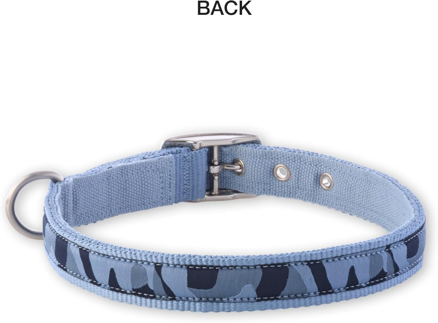 Remy II - The Recycled Ribbon Collar, Adjustable Pet Dog Collars for Small, Medium, Large Dogs and Puppy, Navy Camo, X-Large