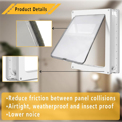 Large Dog Door, Magnetic Door for Pets up to 100 lb, 16.9" × 13.9" Doggie Door, Suitable for Interior & Exterior Doors