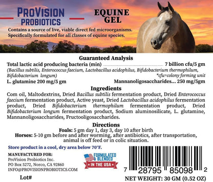 Gel (5 Pak) 30 ml Tubes, 6 Servings Each – Probiotic Paste with Live Microorganisms for Digestive Health, Gut Balance & Immune Support for Horses