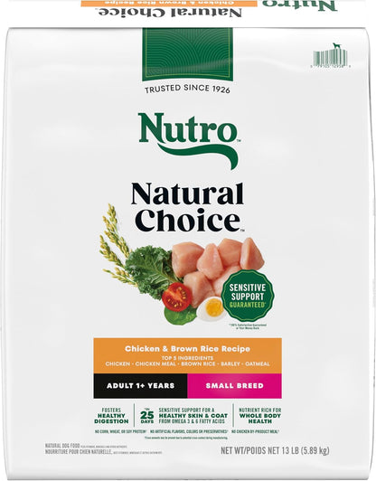 Nutro Natural Choice Small Breed Dog Food Dry, Chicken & Brown Rice Recipe, 13 lb. Bag