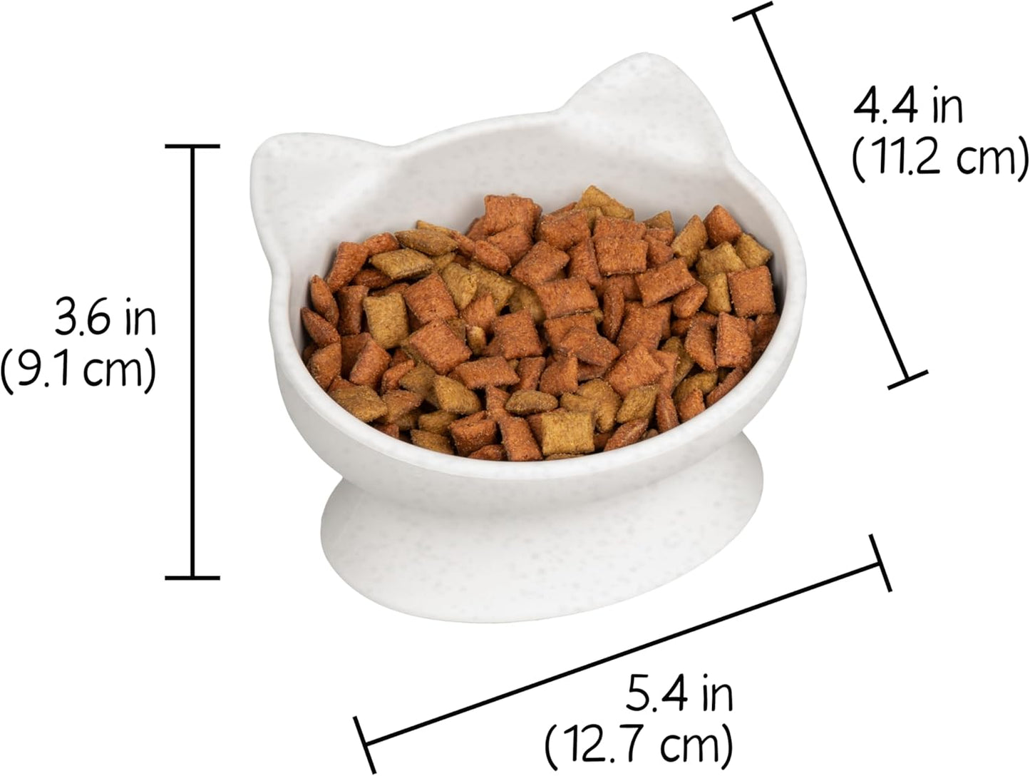 Kitty City Raised Cat Ear Bowls, Small Bowls 2pk (Modern)