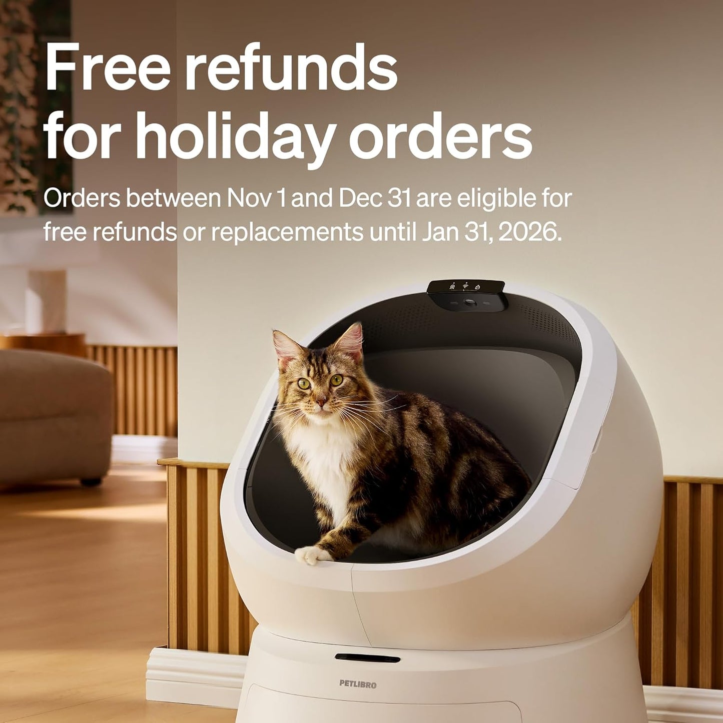 PETLIBRO Luma Automatic Cat Litter Box AI Camera Waste Analysis, Triple Safety Protection Self Cleaning Litter Box, Odor Control in-App Usage Tracking, Open-Top Multi-Cat Recognition LitterBox