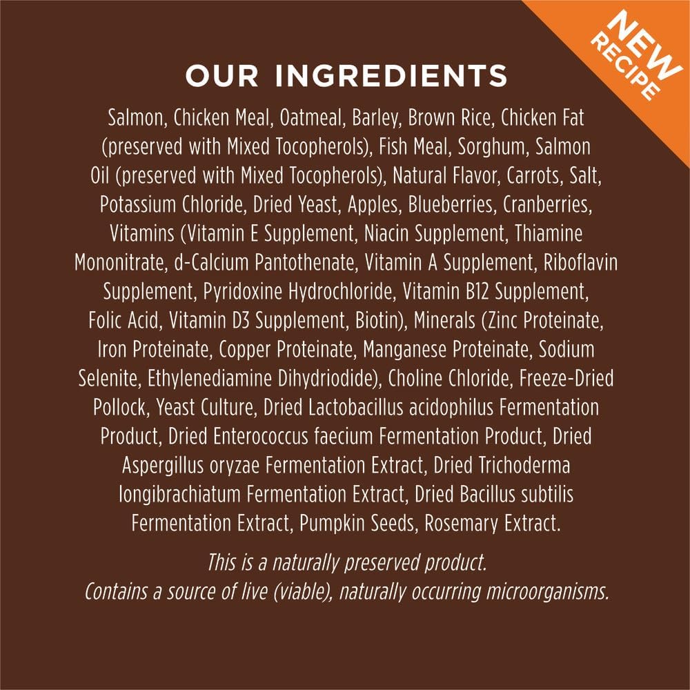 Instinct Be Natural, Natural Dry Dog Food, Raw Coated Kibble - Real Salmon & Brown Rice, 4.5 lb. Bag