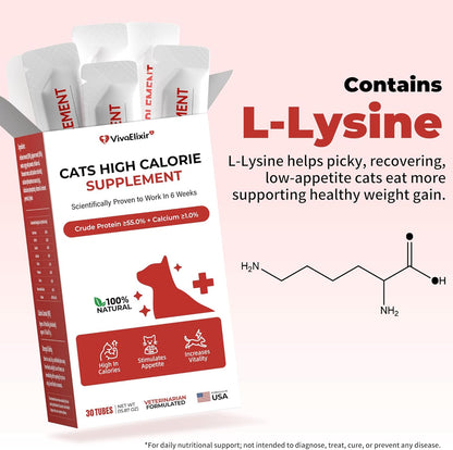 High Calorie Nutrition Paste for Cats – 12g x 30 Bars- Provides Weight gain and Appetite Support for picky or underweight Cats - Contains Taurine, DHA Colostrum - Promotes Vitality and Healthy Growth