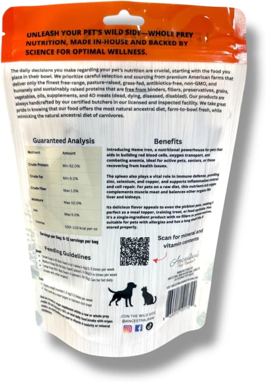 Dehydrated Beef Spleen for Pets