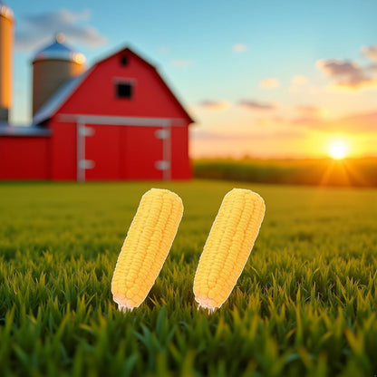 BWESOO 2Pcs Pet Dog Puppy Latex Corn Shape Squeaky Bite-Resistant Interactive Play Chew Toy Pet Supplies Dog Toy Corn, Toys Aggressive Chewers for Small/Medium/Large