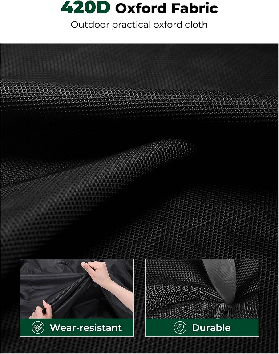 PawGiant Outdoor Dog Kennel Cover Replacement, 420D Waterproof UV-Resistant Cover for 8x4 ft Large Dog Enclosure