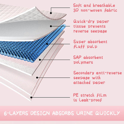 50 Count Cat Litter Pads for Tidy Cats Breeze Litter System 16.9 x 11.4 Inch Lavender Scented Cat Pad Refills Super Absorbent Quick-Dry Pee Pads for Cats (Pink)