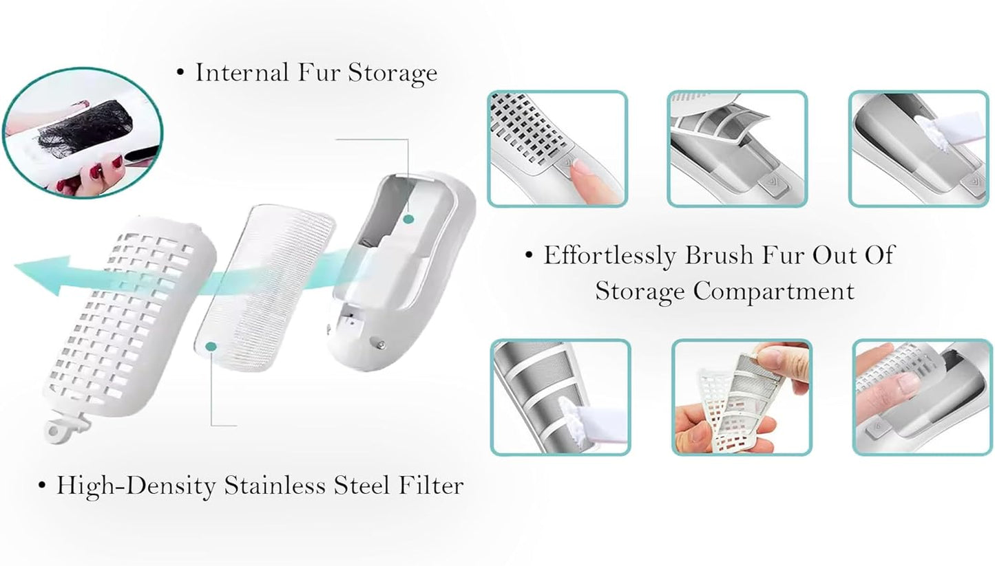 2 in 1 Cat Butt Trimmer & Vacuum, Low Noise Vacuum Suction, 2-Speed Quiet Pet Groomer, USB Rechargeable