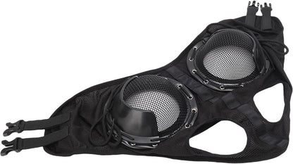 YOUTHINK Horse Racing Goggles, Sandproof Eye Cover with Detachable Half Cover for Sand Protection and Fly Control, Adjustable Blinkers for Horses in Muddy or Dusty Conditions