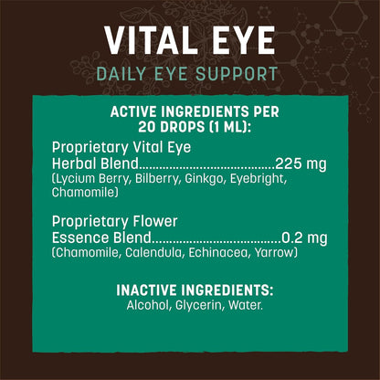Earth Animal Apothecary Liquid Supplement - Vital Eye Herbal Remedies for Dogs & Cats - 2 fl oz