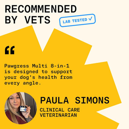8-in-1 Dog Multivitamin – 100% Natural Supplement Powder with Colostrum for Healthy Skin, Joints & Energy – Crafted by Dog Nutritionist Kayla Kowalski, Made in USA – 30 Scoops