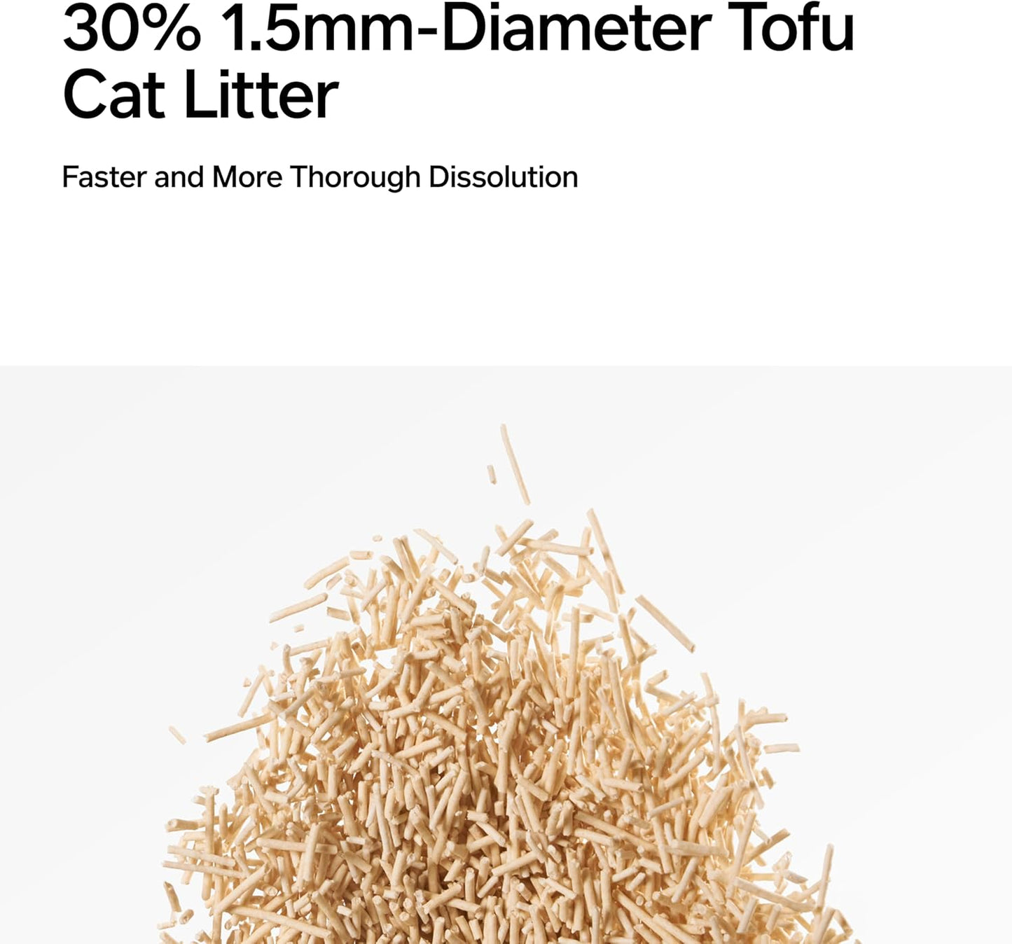 pidan Tofu Cat Litter Clumping,Flushable,Ultra Absorbent and Fast Drying, 100% Natural Ingredients Litter,Solubility in Water,Really Dust-Free,Less Scattering (5.3lb×1bag)