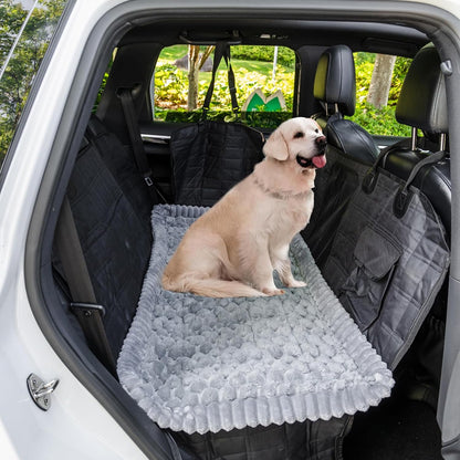 Dog Bed Mat for Car Back Seat, Non-Slip Pet Seat Cover & Travel Bed Mats, Fits Truck Backseat Extenders and Universal Vehicle Seats Protectors 24.8x54 inch