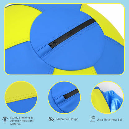 Herding Ball for Dogs - 18" Dog Herding Ball, Agility Equipment, Herding Ball for Australian/German Shepherd Collie, Toys for Christmas/Birthday Gifts (Yellow&Blue, Medium - 18")