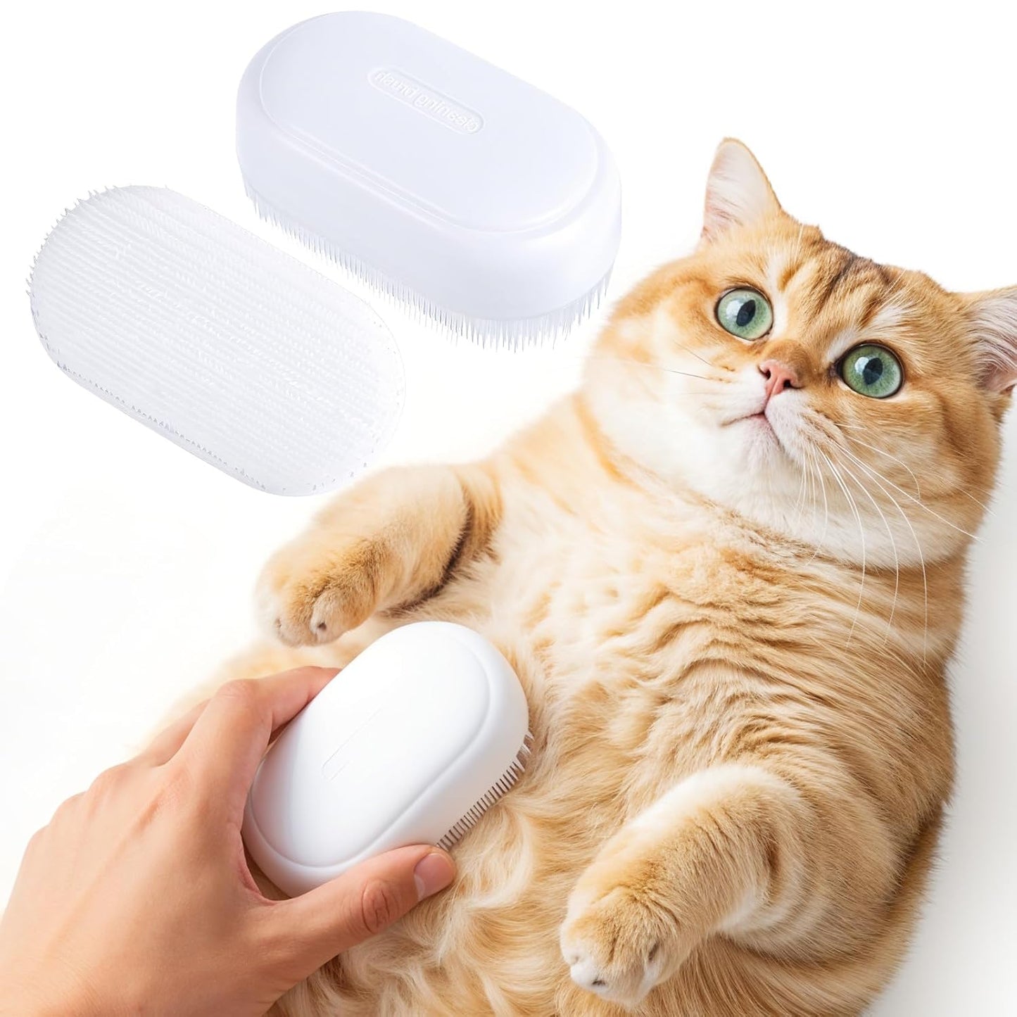 Gentle Cat Tongue Brushes Soft Cat Brush Comfortable Serrations Brushes Scratch-Free Removes Hair Mat Loose Fur Mimicking Maternal Lick Soothing Massage for Cats Enhancing Intimacy