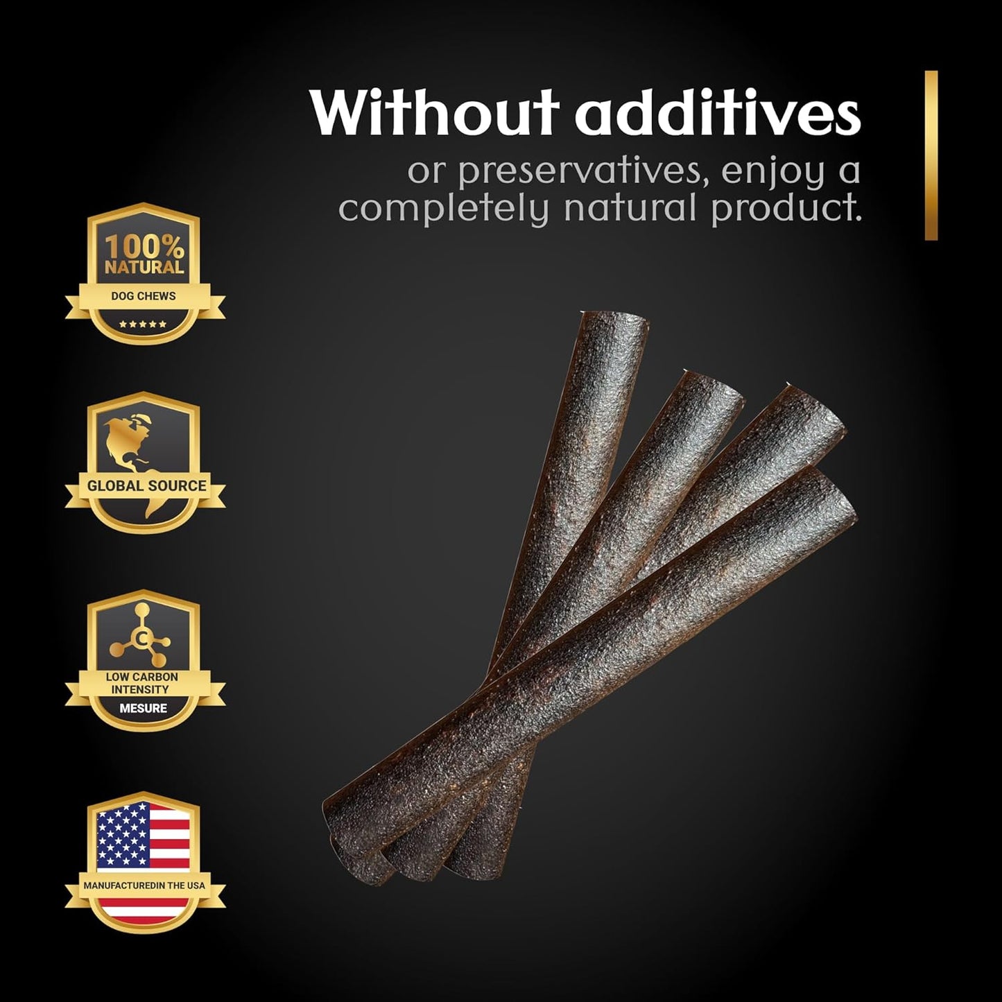 Collagen Sticks for Dogs, – Premium All-Natural, Odor-Free, High-Protein Chews, Supports Skin, Coat & Joint Health – Perfect for Medium & Large Dogs (6 Inch – 4 Pack)