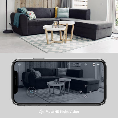 Enabot EBO SE FamilyBot Home Camera Robot: 1080P Movable Pet Camera Indoor, Battery-Operated, Auto-Recharge, Night Vision, 2-Way Talk, Local Storage, APP Control