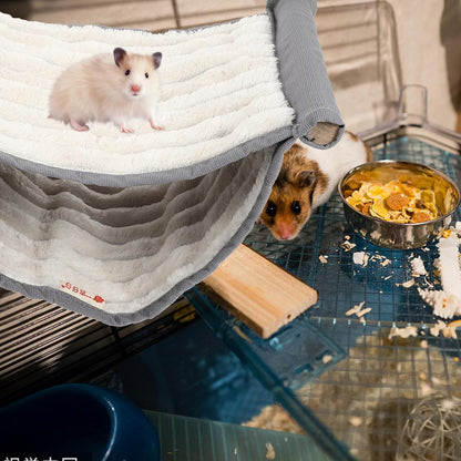 ERINGOGO Hamster Hanging Bed and Small Pet Hammock Detachable Warm Cage Accessory with Soft Fabric for Winter Use in Hamster Cages and Small Animal Habitats