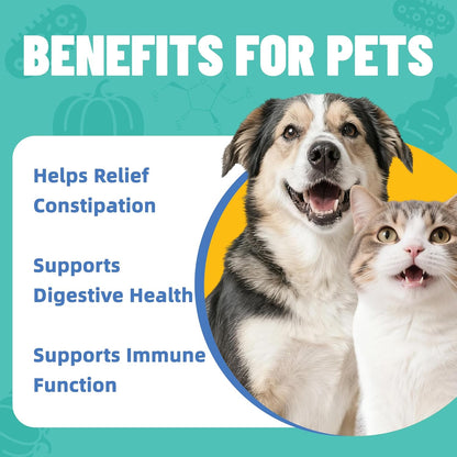 Pet Health Supplement, Hairball Relief, Immune Support, Urinary Care & Probiotics Powder for Cats & Dogs, 1.7OZ/2.7OZ/3.7OZ/4.7OZ (Probiotics)