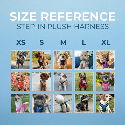 Best Pet Supplies - All Weather Mesh / Plush, Reflective, No Pull Harness for Small, Medium Dogs, Cats - Secure with Hook & Loop Fastener, Buckle, Double D-Rings - Black Plush, S