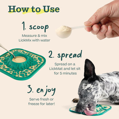 WOOF LickMixes - Dog Lick Mat Spread and Meal Topper - Delicious and Lower Calorie - Made with Wholesome Ingredients - Perfect for Dog Enrichment - Bacon & Cheese
