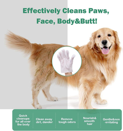CuteBone Dog Paw Balm and Pet Glove Wipes Kit