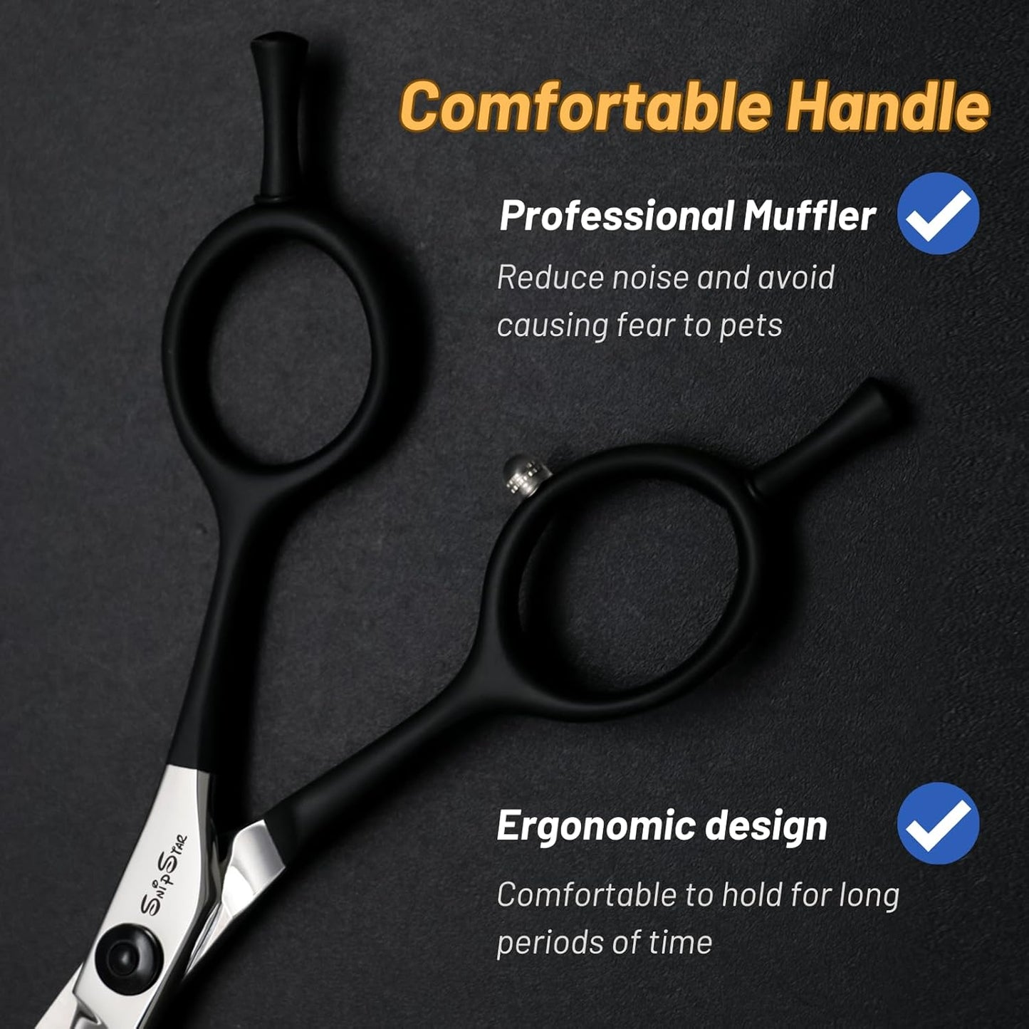 4.5in Small Dog Grooming Scissors Professional, Cat Pet Shears with Ergonomic Handle & Safety Round Tip, VG10 Steel Sharp, Puppy Trimming Shears for Dogs Face Paw Ears Eye Nose Moustache Hair Cutting