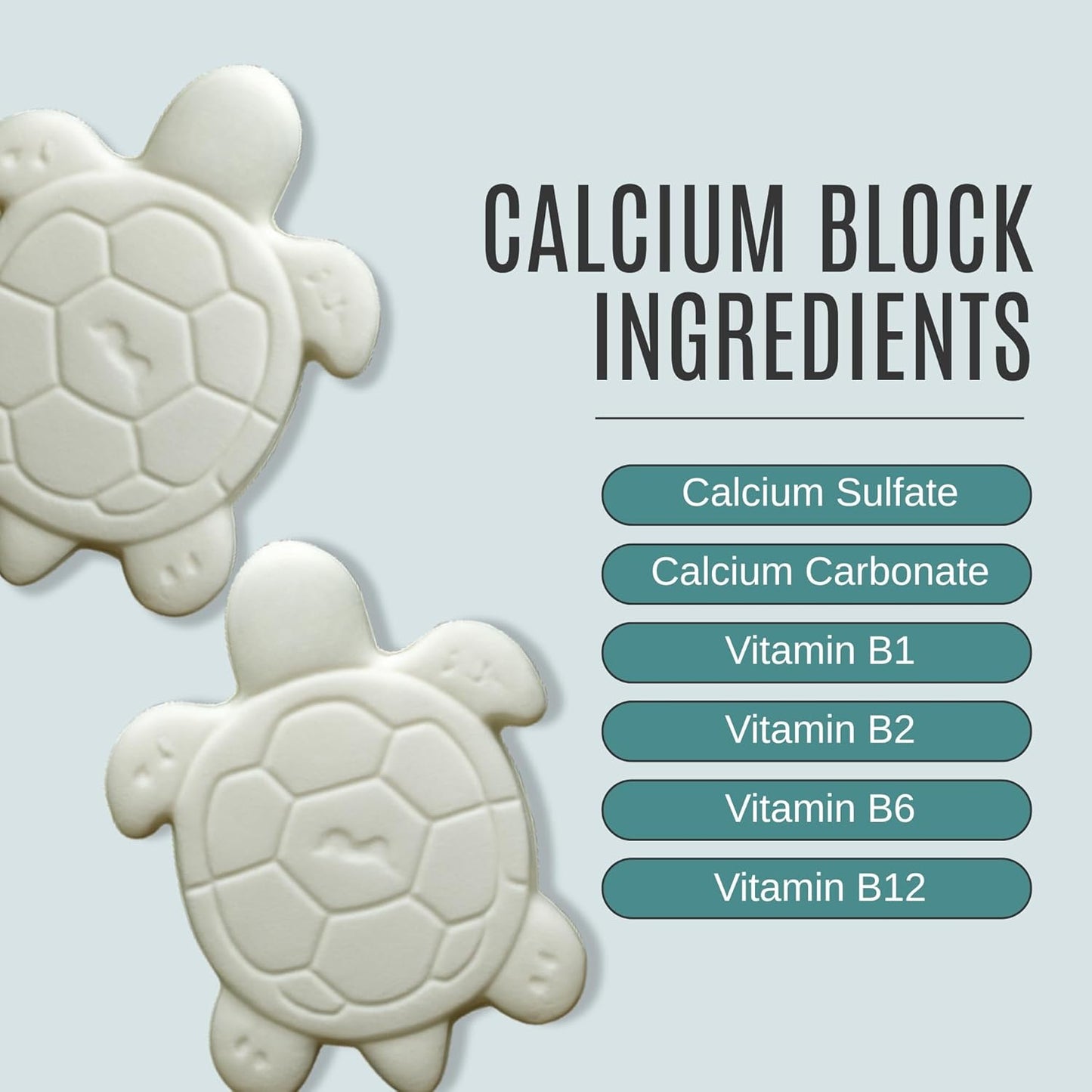 Shellstrong Premium Calcium Block for Aquatic Turtle - Slow Release Water Tank Conditioner - Cuttlebone for Aquarium - Turtle Tank Accessories - 20 Gallon Aquatic Tank Treatment (3 Calcium Blocks)