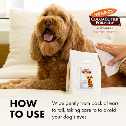 Palmer's for Pets Gentle Refreshing Wipes for Puppies - Coconut Oil Puppy Wipe - Pet Grooming Towelettes for Dogs, 100 Count - 3 Pack