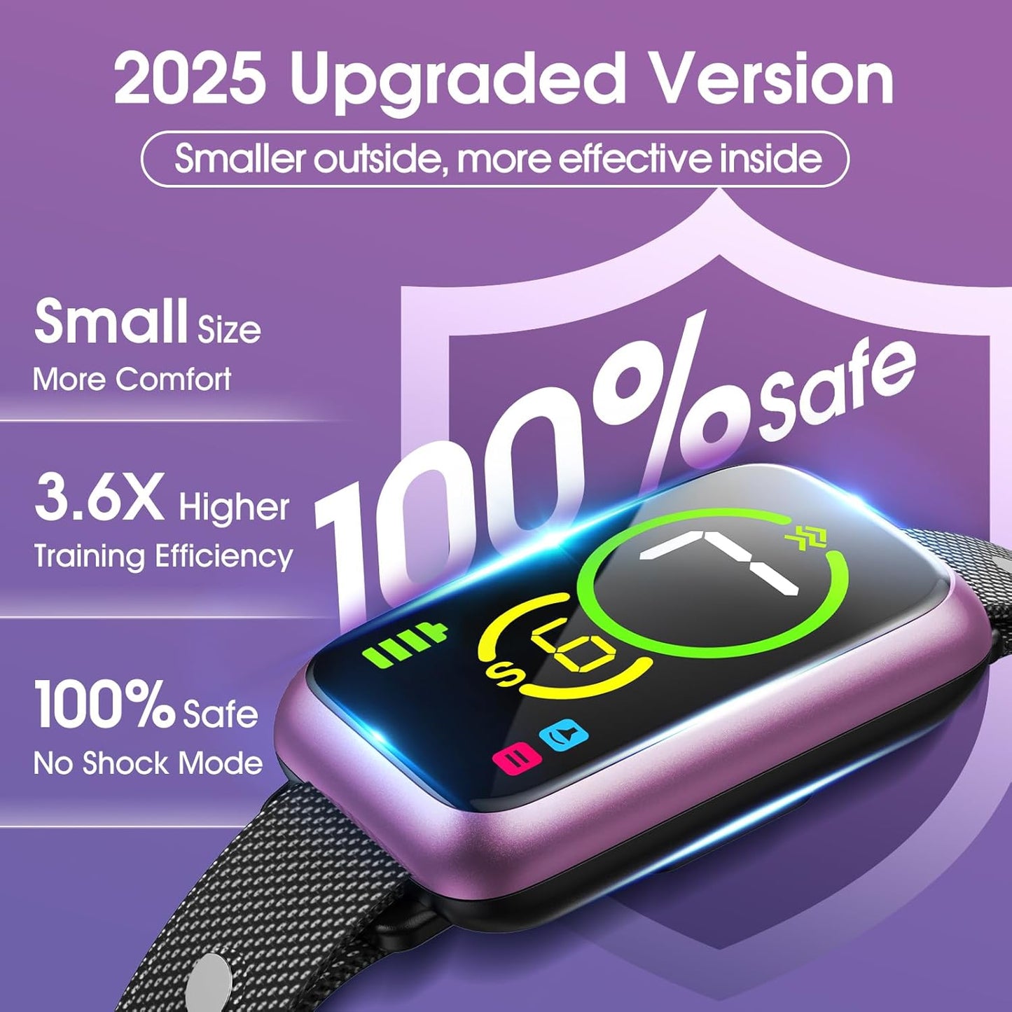 Smart Dog Bark Collar, Automatic Stop Bark Collar for Large, Medium, Small Dogs, Safe & Humane Barking Collar with Beep, Vibration & 7 Adjustable Sensitivity, Anti Barking Device IP67 Waterproof