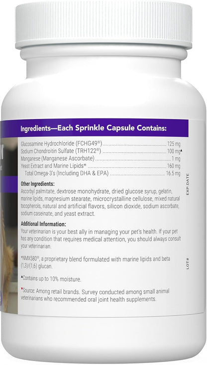 Nutramax Cosequin for Senior Cats Joint Health Supplement, Contains Glucosamine for Cats, Plus Chondroitin, Supports Joint, Skin and Coat, and Immune Health, Sprinkle Capsules, 60 Count