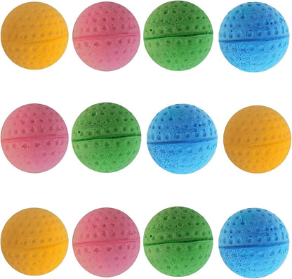 Cat Foam Ball Cat Sponge Ball Toy Soccer Toy (12Pack)