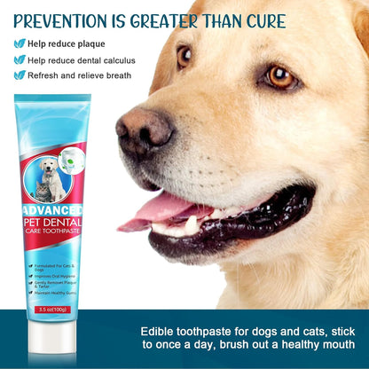 Dog Toothpaste Mint for Dogs and Puppies, Fresh Breath Dental Kit for Pets Dog Toothpaste Mint Teeth Cleaning for Dogs and Puppy Teeth Cleaning Kit