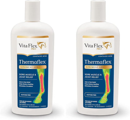 Vita Flex Thermaflex Liniment Gel for Sore Muscles and Joint Relief in Horses 12 Fluid Ounces (Pack of 2)