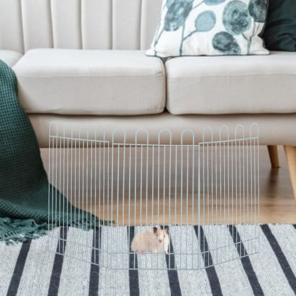 Small Animals Playpen 12-Panel Nylon Pet Fence with Snap Lock, Metal Frame Activity Pen for Hamsters and Bunnies Indoor Exercise and Isolation