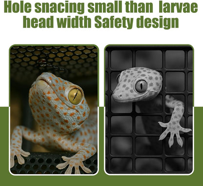 Landhoow 60 Gallon Screen Cover for Hinged Door Pet Reptile Terrarium Screen Cover Large Reptile Terrarium Fish Tank Lid with Center Hinge