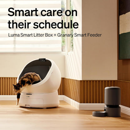 Bundle of PETLIBRO Luma Automatic Cat Litter Box AI Waste Analysis + PETLIBRO Automatic Cat Feeder, 5G WiFi Food Dispenser with Freshness Preservation, 5L Timed Feeder with Low Food Sensor